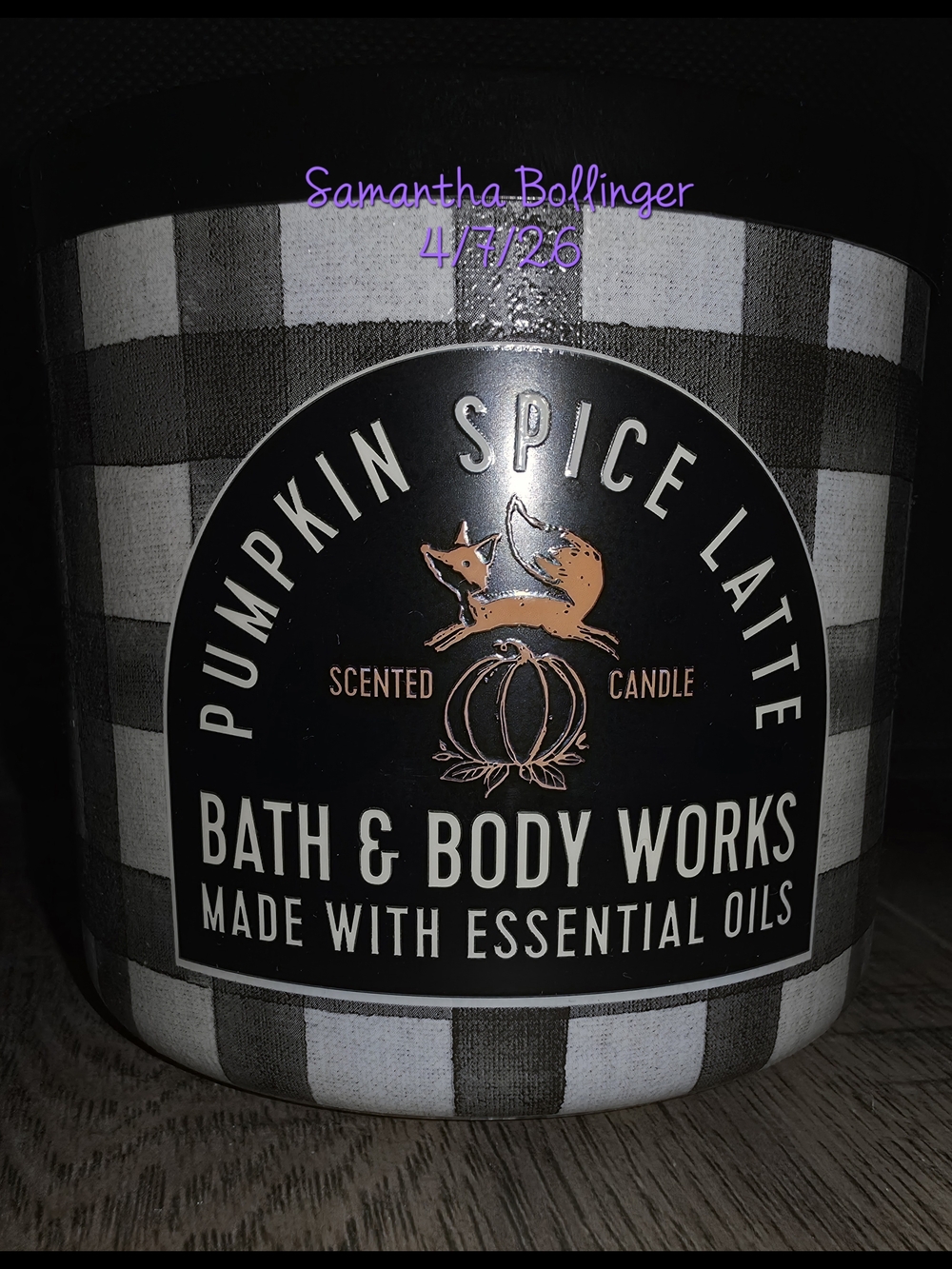 Bath & Body Works 3-Wick Candle Pumpkin Spice Latte